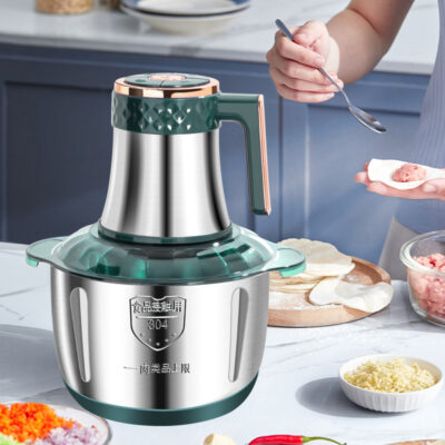 Máy xay thịt điện 5 tốc độ mới dung tích lớn 5 lít gia dụng thương mại máy nấu thực phẩm máy xay sinh tố và mì