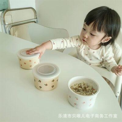 Thức Ăn Cho Bé Bổ Sung Bát Sứ Cho Bé Kín Cách Nhiệt Bụi Di Động Tươi Trẻ Em Có Quy Mô Gấu Bộ Đồ Ăn