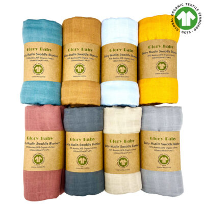 Xuyên biên giới tre cotton ins sơ sinh muslin khăn gạc khăn tắm hai lớp mỏng phần trơn gạc che chăn