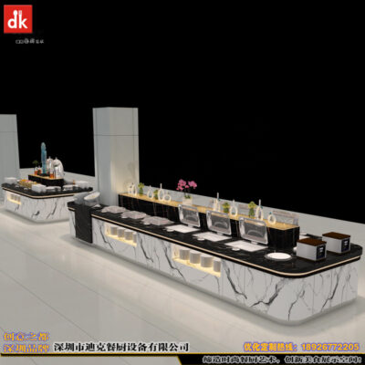Nhà hàng khách sạn căng tin bàn ăn hai chiều dk bàn tiệc buffet thiết kế kết xuất lò cách nhiệt tiệc buffet