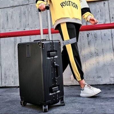 Xe đẩy trẻ em bán buôn phong cách retro vali khung nhôm nữ sinh mới bánh xe vali bền 24 inch