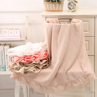 Chăn cotton 2 lớp xuyên biên giới siêu mềm xù xù khăn tắm cho bé chăn cho bé xe đẩy trẻ em bao chăn