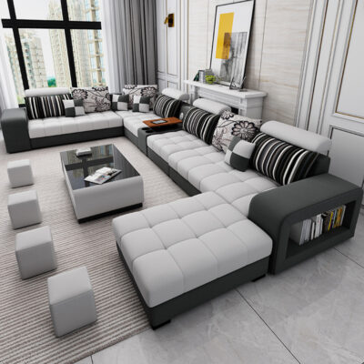 Sofa vải nhà máy bán hàng trực tiếp đơn giản hiện đại công nghệ không cần giặt Sofa vải phòng khách cỡ lớn kết hợp sofa hoàn chỉnh