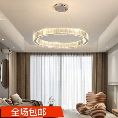 Phòng ngủ tối giản hiện đại đèn chùm phòng nghiên cứu cá tính sáng tạo phòng ăn tròn phòng khách quầy bar khí quyển đèn chùm pha lê