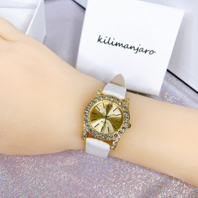 Đồng hồ đeo tay nữ đính kim cương mới, đồng hồ thắt lưng sinh viên đơn giản, đồng hồ nữ thời trang thích hợp với kim cương