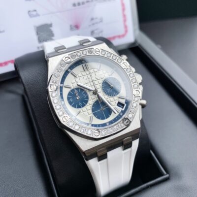 Wechat kinh doanh thay mặt cho những người phụ nữ yêu thích đồng hồ đeo tay thạch anh đa chức năng chronograph kim cương AP Royal Oak