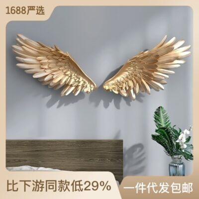 Cánh trang trí tường Bắc Âu TV phòng khách nền tường trang trí ánh sáng mặt dây chuyền nhà hàng sang trọng phòng ngủ trang trí lông vũ treo tường