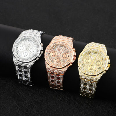 Mới rung sống thời trang ngôi sao đính kim cương chữ số La Mã đồng hồ thạch anh đồng hồ nữ xuyên biên giới sỉ