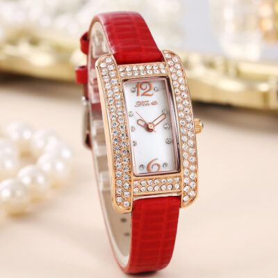 Đồng hồ kim cương nữ nổ thời trang thạch anh chống thấm nước thời trang nữ đồng hồ đeo tay xà cừ phong cách cổ điển đơn giản bán buôn cho nữ