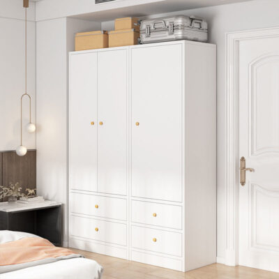 Tủ quần áo đơn giản phòng ngủ gia đình tủ quần áo lớn sức chứa lớn bền đẹp căn hộ chung cư nhỏ cho thuê tủ quần áo lắp đặt đơn giản