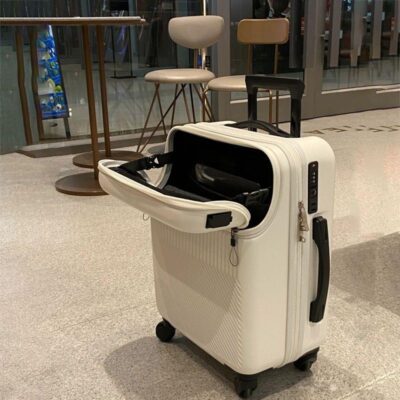 Mở Hộp Sạc USB Đa Năng Xe Đẩy Hành Lý 2023 Mới Lên Máy Bay Nhỏ Vali 20 Inch 26