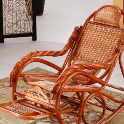 Ghế bập bênh ban công cây nho tự nhiên thực vật dệt ghế ngủ trưa người cao tuổi nhà trong nhà thư giãn và giải trí kiểu cũ ghế ngả