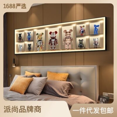 kaws bạo lực gấu sơn trang trí led ánh sáng sơn ánh sáng phòng khách sang trọng phòng ngủ sáng treo tranh ngang phiên bản phim hoạt hình bức tranh tường đèn sơn