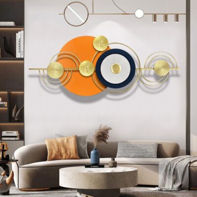 Sắt nghệ thuật ghế sofa phòng khách nền treo tường phòng ngủ hiện đại trang trí tường sáng tạo phong cách Trung Quốc mới đơn giản ánh sáng sang trọng treo tường