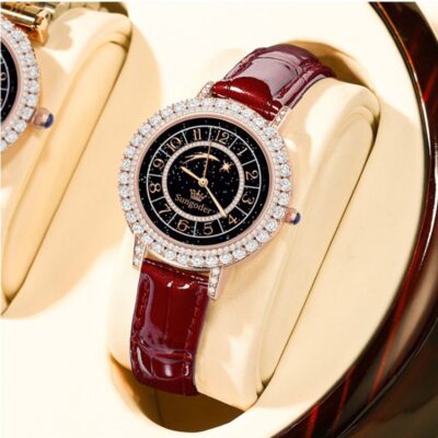 Đồng hồ mới thạch anh nữ thời trang đồng hồ bầu trời đầy sao đồng hồ ngoại thương châu Âu và Mỹ của phụ nữ với kim cương