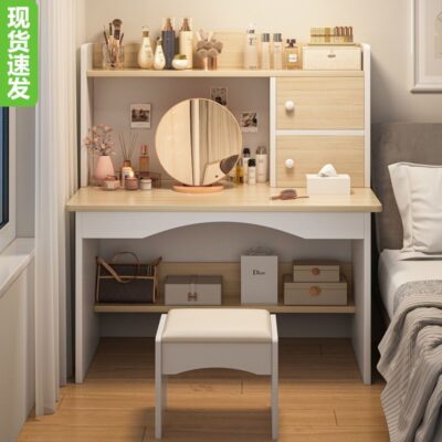 Bàn trang điểm tích hợp bàn trang điểm phòng ngủ hiện đại tối giản căn hộ nhỏ bàn trang điểm tủ lưu trữ bàn máy tính