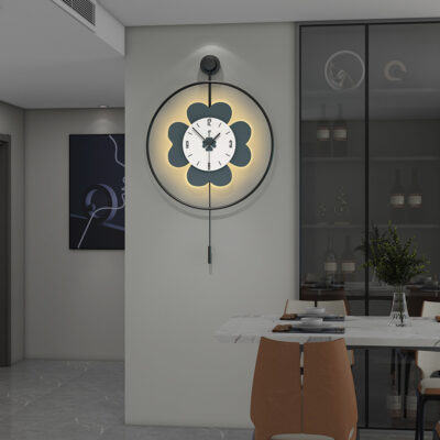 2023 đồng hồ mới đồng hồ treo tường phòng khách thời trang tối giản hiện đại chiếu sáng thời trang gia đình đồng hồ treo tường lưới đỏ đồng hồ treo tường