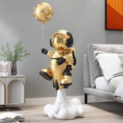 Phi hành gia tên lửa trang trí phòng khách trang trí lớn từ trần đến sàn phụ kiện gia đình Tủ TV bên cạnh phi hành gia quà tặng tân gia