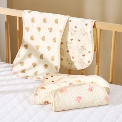 Khăn gạc 6 lớp khăn thấm nước bọt cho bé khăn ợ sữa khăn cotton nguyên chất miếng đệm vai cho bé sơ sinh khăn mặt cotton siêu mềm