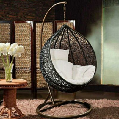 Xích đu trong nhà giỏ treo ghế ban công ghế mây nhà bập bênh võng lưới tổ yến đỏ ghế nôi thế hệ 1