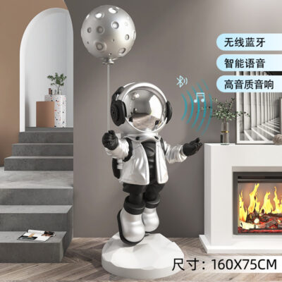 Chơi hợp thời trang điêu khắc phi hành gia trang trí hạ cánh quy mô lớn sảnh khách sạn phi hành gia trang trí chào mừng món quà khai mạc
