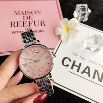 Đồng hồ thoát nước kinh doanh Wechat nữ thạch anh thời trang giản dị phiên bản rung đơn giản của Hàn Quốc với cùng phong cách đồng hồ đeo tay nữ