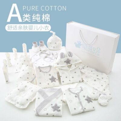 Hộp Quà Sơ Sinh Bộ Quần Áo Trẻ Em Xuân Thu Hè Sơ Sinh Nam Nữ Đồ Dùng Cho Bé Quà Tặng Trăng Tròn