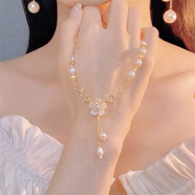 Chuỗi xương đòn thanh lịch Người nổi tiếng trên Internet phong cách nóng bỏng dành cho nữ thiết kế thích hợp cao cấp cảm giác hoa ánh sáng sang trọng phong cách cổ xưa vòng cổ khí chất đa năng hợp thời trang