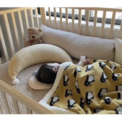 ins sơ sinh gối cho con bú moon đệm bông tinh khiết bộ đồ giường trẻ em có thể được gỡ bỏ và rửa sạch