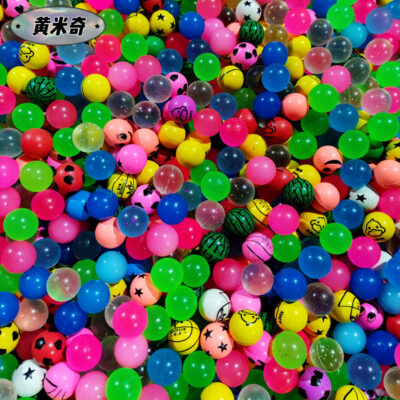 Số 27 bóng đàn hồi gashapon máy đá cẩm thạch đồ chơi trẻ em rắn hỗn hợp nổi nước nảy bóng nhỏ dạ quang nhảy bóng