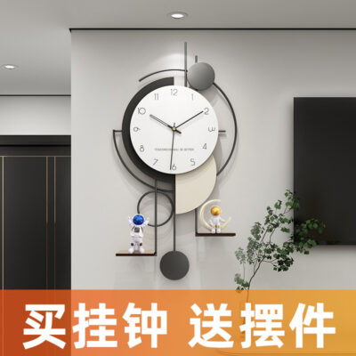 Tình yêu trang điểm Đồng hồ treo tường thời trang nghệ thuật không khí mới màu đỏ ròng sáng tạo hiện đại tối giản đồng hồ phòng khách nhà thời trang nghệ thuật