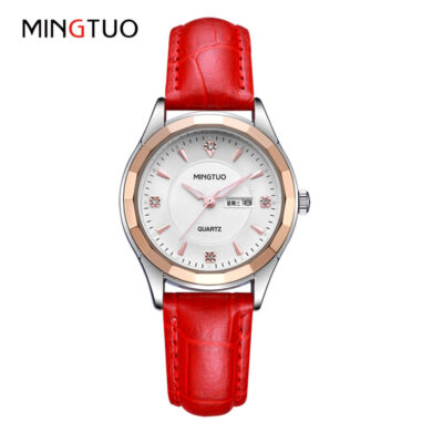 Đồng hồ lịch nữ đồng hồ mới đồng hồ nữ dây đơn giản khí chất đồng hồ thạch anh thương hiệu nổi tiếng ánh sáng sang trọng thời trang đồng hồ nữ