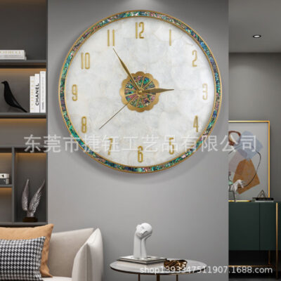 Bắc Âu Đồng Hồ Vỏ Đồng Hồ Treo Tường Phòng Khách Nhà Lớn Đồng Hồ Tròn Thời Trang Đồng Hồ Treo Tường Đồng Hồ Đơn Giản