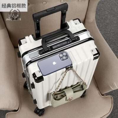 Vali xe đẩy cặp sinh viên nam nữ hộp mật khẩu dung tích lớn bánh xe đa năng 24 new 26 vali khung nhôm nội trú