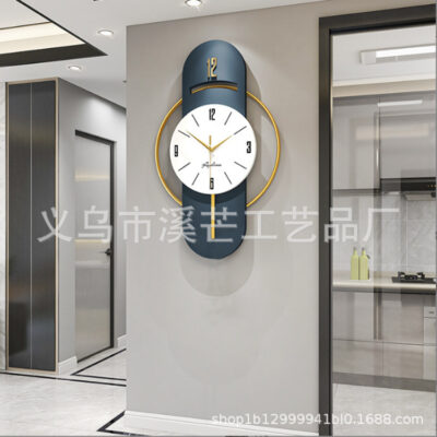 Đồng hồ treo tường ánh sáng sang trọng hiện đại nhà trang trí phòng khách đồng hồ thời trang sáng tạo đồng hồ treo tường lưới đỏ nóng bán một dropshipping