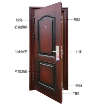 Cửa phòng ngủ cửa chống trộm hộ gia đình một cửa ra vào an toàn tiêu chuẩn cửa dự án cho thuê cửa bán hàng trực tiếp giảm đơn hàng đầu tiên