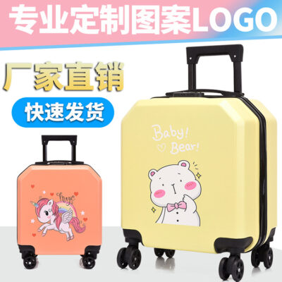 Nhà máy sản xuất trực tiếp bán vali quà tặng trẻ em đa năng có bánh xe đẩy 18 inch mờ  nam và nữ vali trẻ em