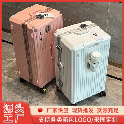 Mới khung nhôm gia cố vali nữ dày xe đẩy công suất siêu lớn 30 inch có cốc đựng mật khẩu vali nam