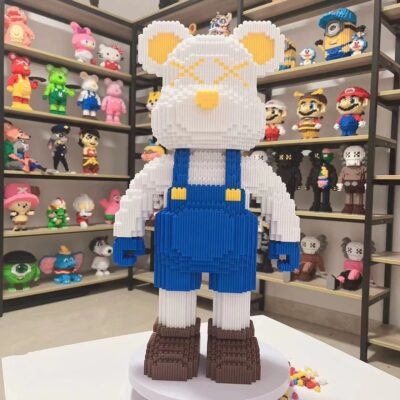 Khối xây dựng Lego tương thích với chiều cao cực lớn 55cm xếp hình ba chiều cho trẻ em khối xây dựng giáo dục gấu hạt đồ chơi trang trí