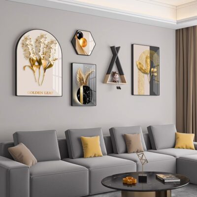 Ánh sáng hiện đại sang trọng trang trí phòng khách bức tranh nền sofa bức tranh treo tường Bức tranh tường khí quyển cao cấp bức tranh tường kết hợp sáng tạo mới