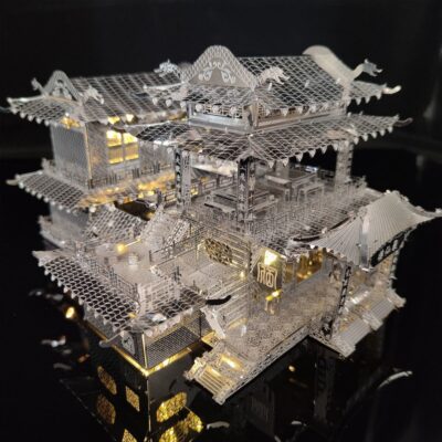 Lắp ráp các khối xây dựng Juxianlou Inn 3D ba chiều kim loại xếp hình thủ công mô hình giáo dục đồ chơi đồ trang trí nhỏ