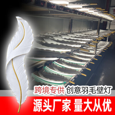 Đèn tường trang trí mặt dây chuyền sofa phòng khách tường phòng ngủ đầu giường tường nền hiện đại bầu không khí đèn trang trí tường lông vũ sáng tạo