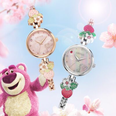 Đồng hồ thạch anh nữ mặt nhỏ Disney/Disney Strawberry Bear Theme tinh tế 269/319