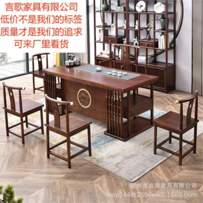 Bàn trà gỗ nguyên khối tại nhà Bàn trà hoàn toàn tự động tất cả bộ bàn trà bằng gỗ nguyên khối Bộ đầy đủ bàn trà Trung Quốc sử dụng văn phòng