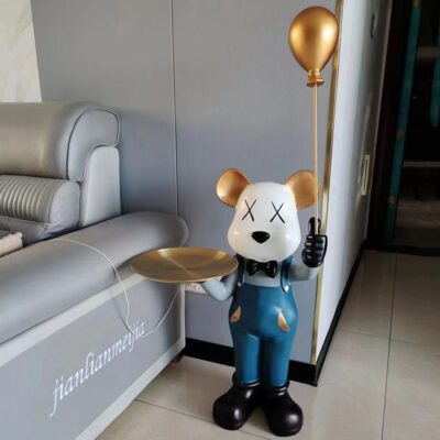 Lớn từ trần đến sàn bong bóng gấu hung bạo heo đất trang trí phòng khách hoạt hình khay đựng đèn sang trọng cấp trang trí