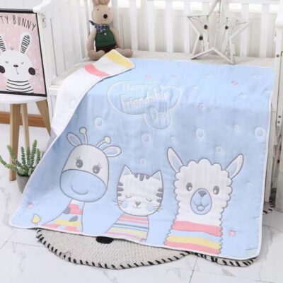 Khăn tắm sơ sinh cho bé sáu 80 lớp cotton gạc nguyên chất mùa thu đông khăn trẻ em chăn bông tắm cho bé