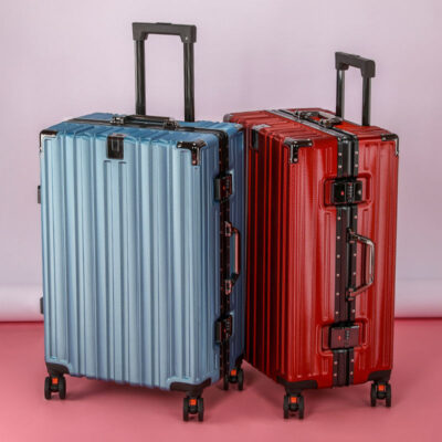 Hành lý học sinh nam và nữ sức chứa lớn 24 inch khung nhôm  xe đẩy bánh xe đa năng Hộp đựng đồ du lịch lên máy bay 20 inch