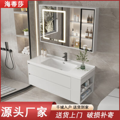 Chậu rửa tủ kết hợp tủ phòng tắm bên lưu trữ gốm lưu vực tích hợp chậu rửa chậu rửa nhà vệ sinh bệ rửa