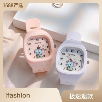 Đồng hồ nữ ins xu hướng dễ thương học sinh trung học cơ sở dự tiệc trẻ em thể thao dạ quang chống nước giá trị cao bán buôn điện