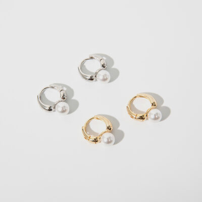 Bông tai ngọc trai phong cách Pháp mạ vàng S925 với thiết kế phá cách và phong cách lạnh lùng, bông tai retro cao cấp cho nữ